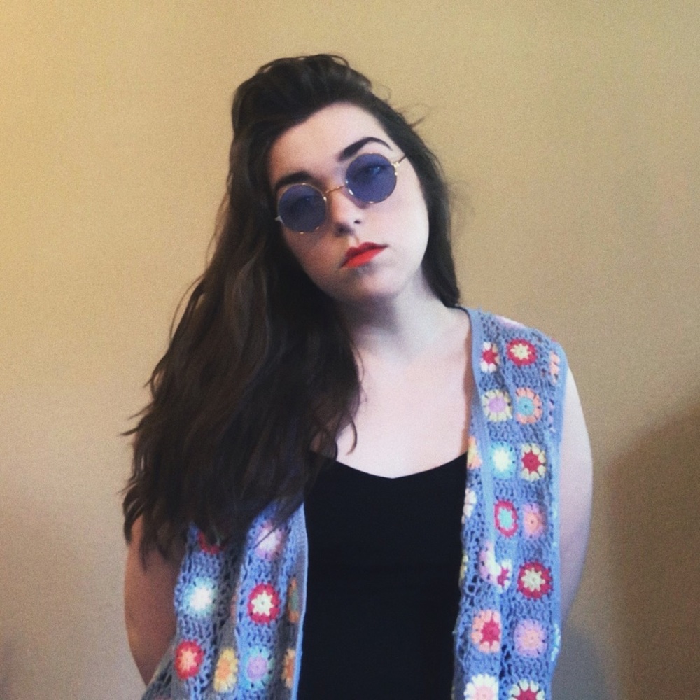 Vintage Granny Square Style Knit Vest